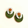 Bloom Bliss handmade polymer clay earrings floral design